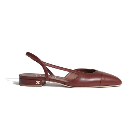 chanel brown slingbacks|chanel slingbacks flats.